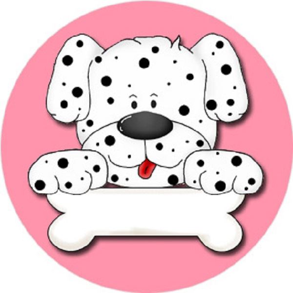 144 Puppy Bones 30mm Round Children's Reward Stickers for Teachers or Parents, Party Bags