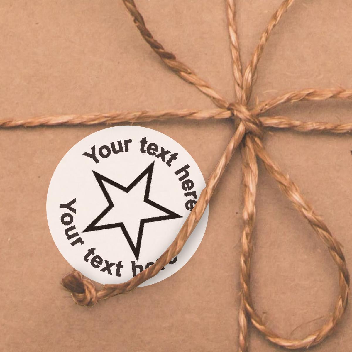 144 Personalised Simple Star 30mm Reward Stickers for School Teachers, Parents and Nursery