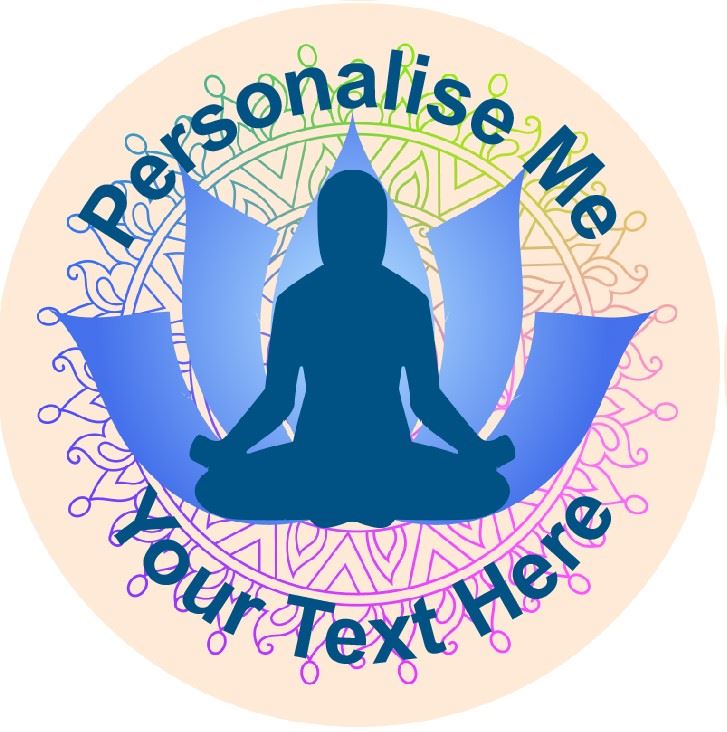 144 Personalised Lotus Yoga/Meditation 30mm Reward Stickers for School Teachers, Parents and Nursery