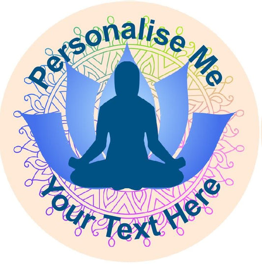 144 Personalised Lotus Yoga/Meditation 30mm Reward Stickers for School Teachers, Parents and Nursery