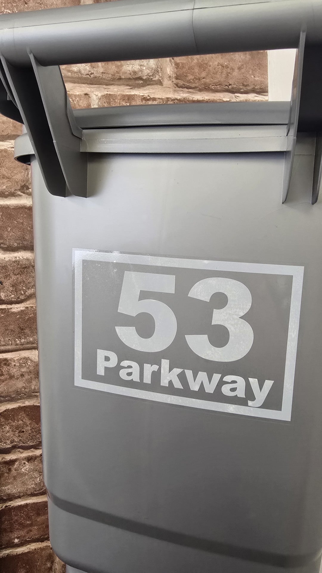 2 x Food Waste Caddy Bin Number Stickers (140mm x 90mm) – Waterproof, UV Resistant, Dishwasher Safe – Custom House Number or Street Name