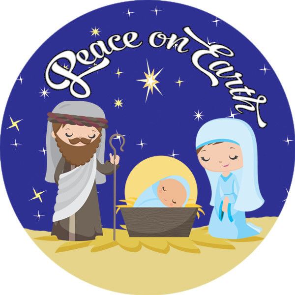 144 Christmas Nativity 30mm Children's Xmas Reward Stickers for Teachers or Parents