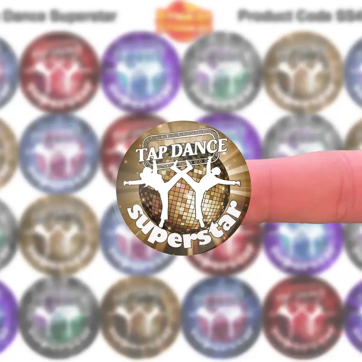 Tap Comic Sticker 144 Tap Dance Superstar - 30mm - Glossy Reward Stickers for Teachers ...