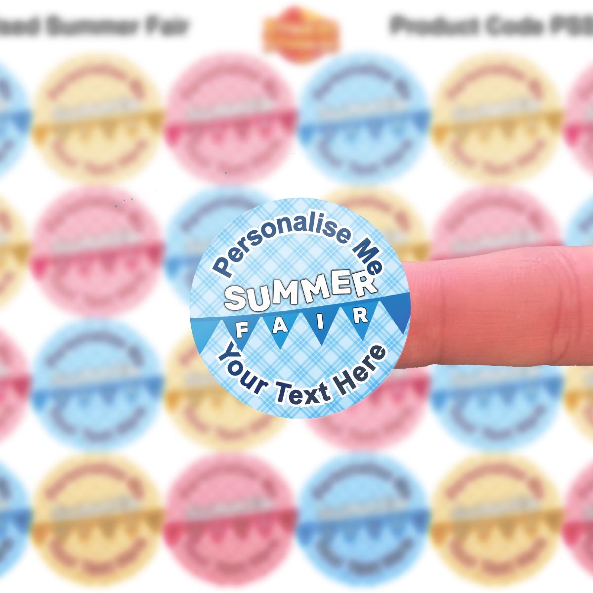 144 Summer Fair Personalised 30mm Reward Stickers for School Teachers