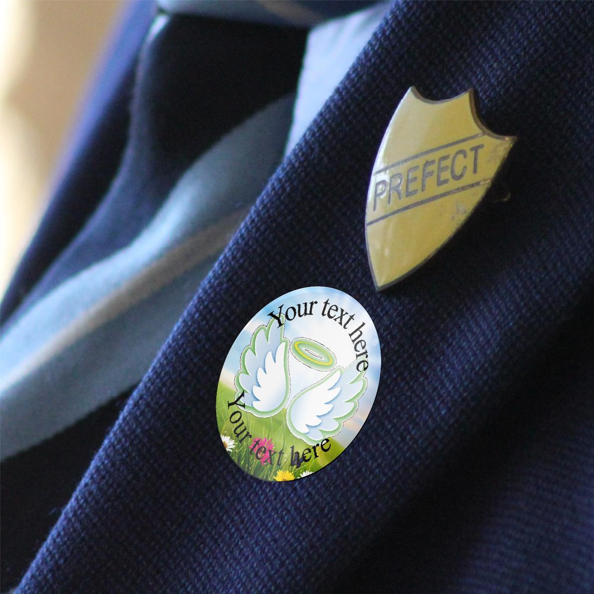 144 Angel Wings Remembrance Memorial Personalised 30mm Stickers