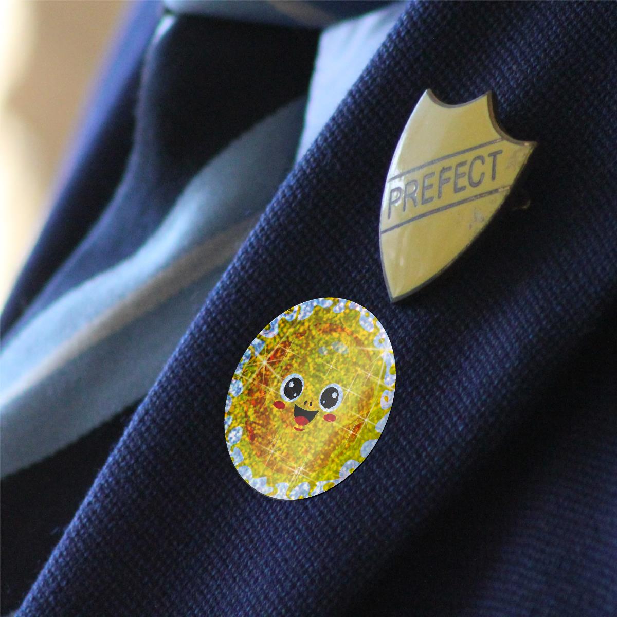 96 Sparkle Planets 30mm + 60 Free Sparkle Smiles Reward Stickers for Teachers, Parents and Schools