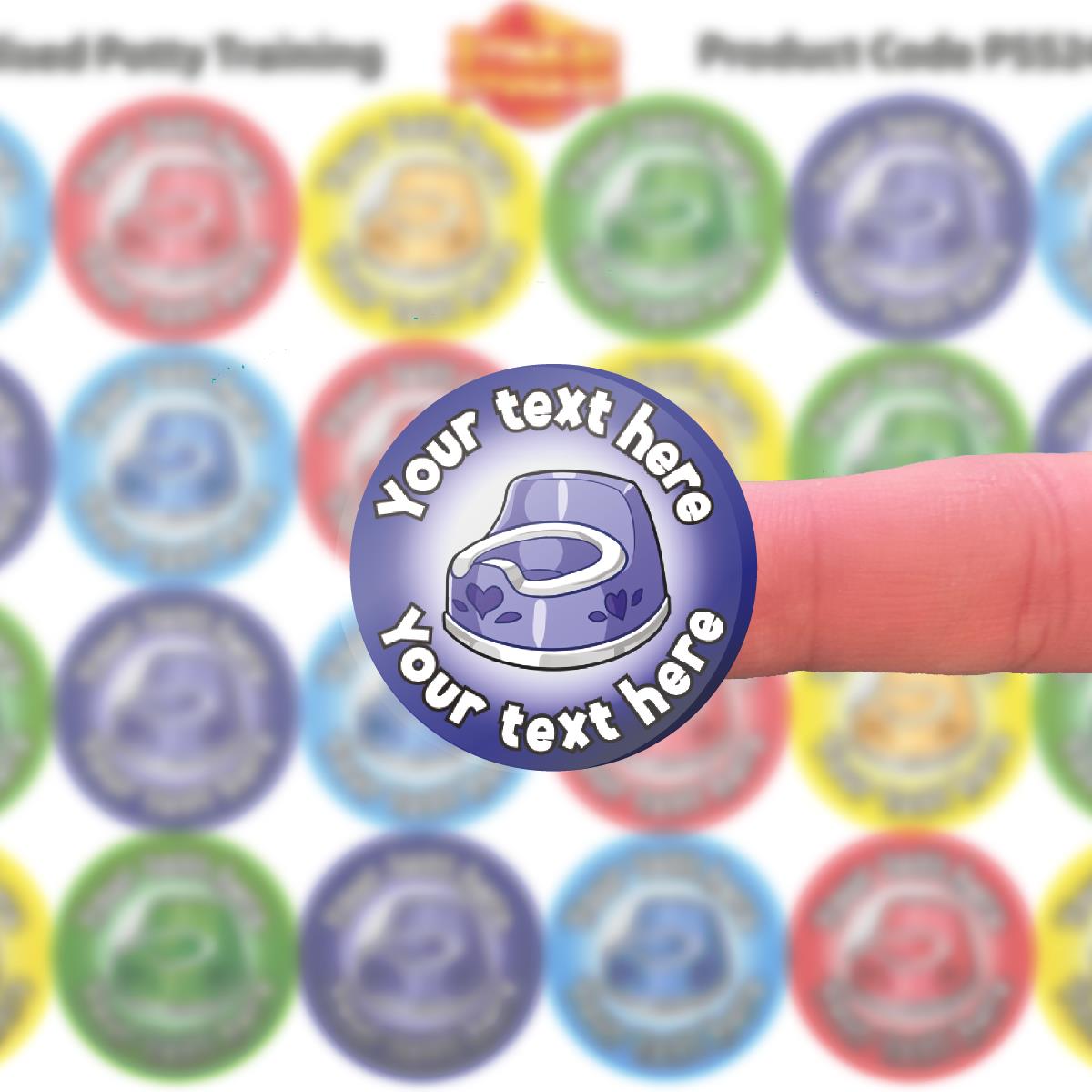 144 Personalised Potty Training 30mm Reward Stickers for School Teachers, Parents and Nursery
