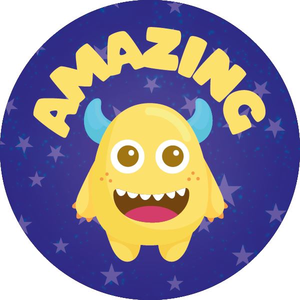 120 Mixed Berry Star Aliens 30mm Scented Reward Stickers for Teachers, Parents and Party Bags