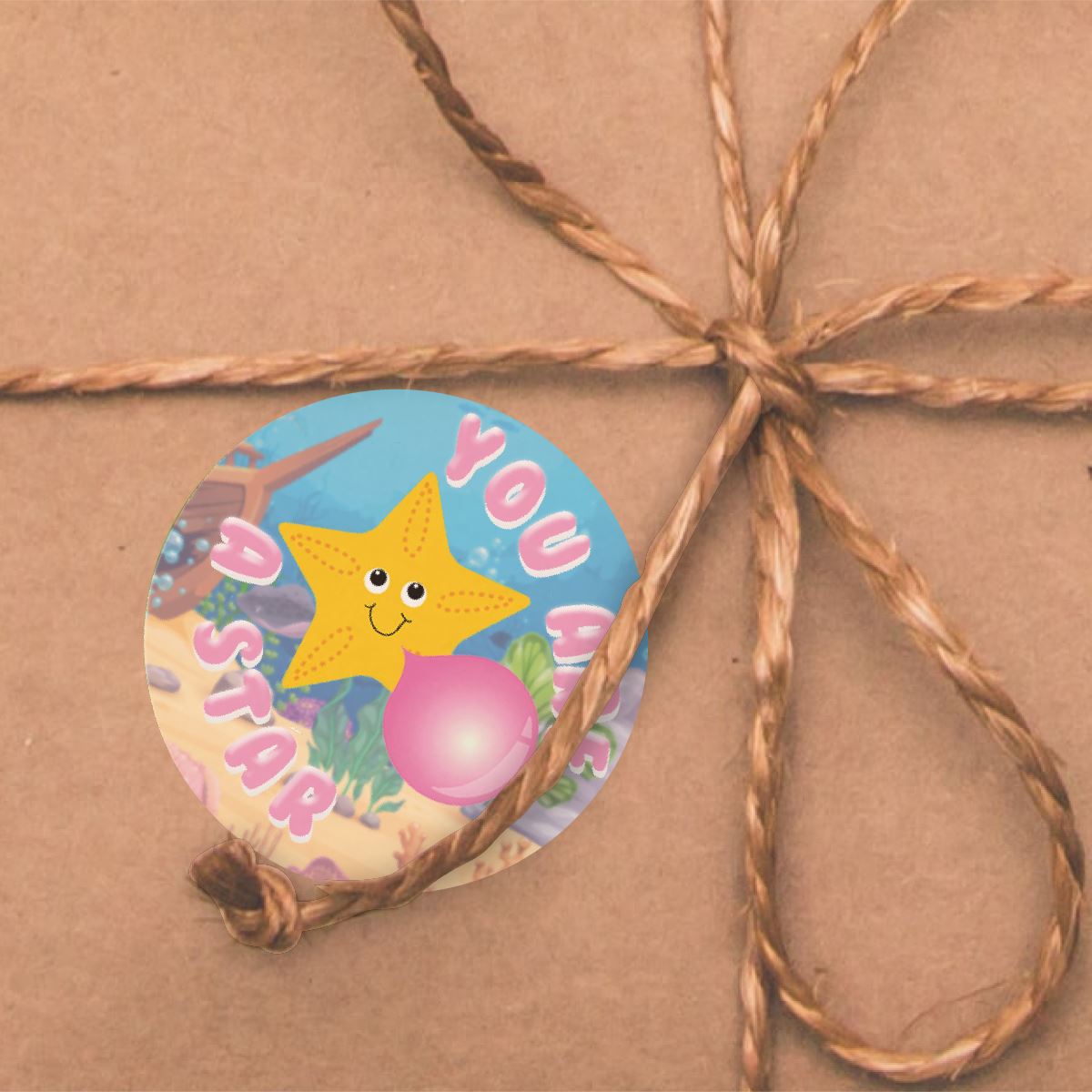 120 Bubblegum Buddies 30mm Bubble Gum Scented Reward Stickers for Teachers, Parents and Party Bags