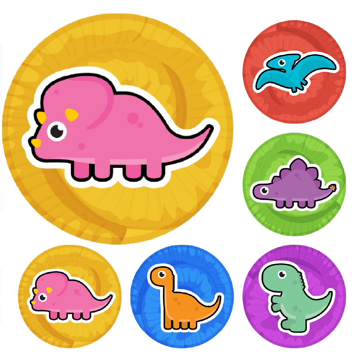 900 Mini Dinosaur 10mm Spot Stickers for School Teachers and Planners