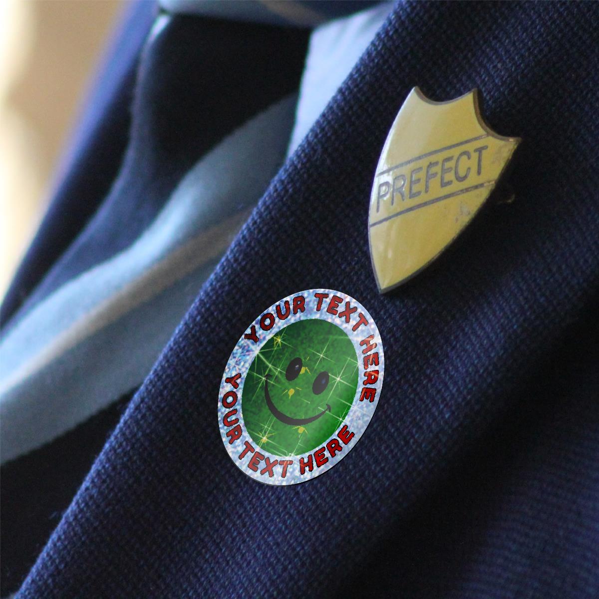 96 Personalised Sparkle Smiles 30mm Reward Stickers + 60 Free Sparkle Smiles for School Teachers, Parents and Nursery