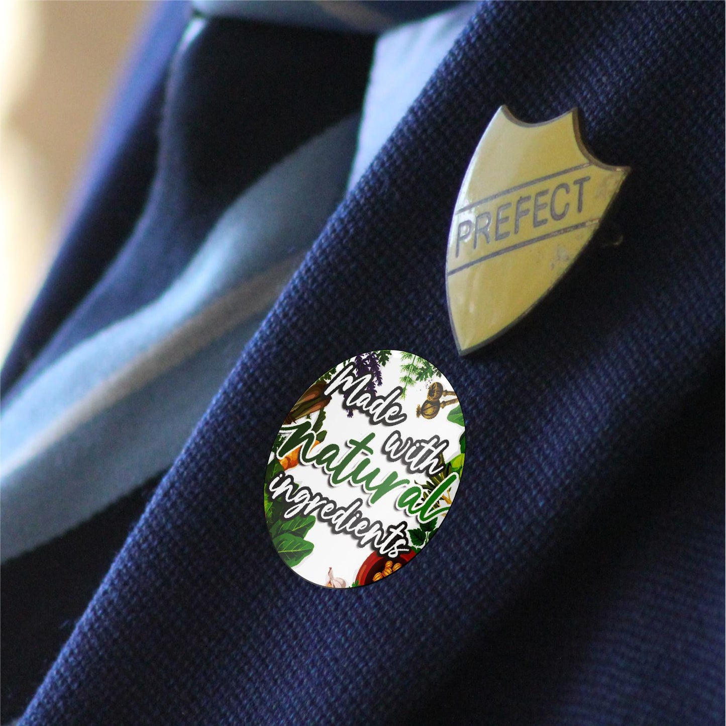 144 Made With Natural Ingredients 30mm Glossy Stickers Product Gift Packaging Seal Labels