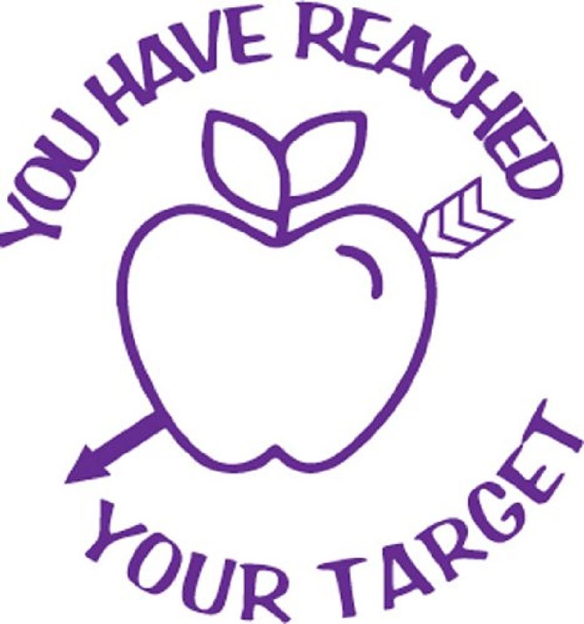 You Have Reached Your Target - Self inking teacher reward xstamper xclamations stamp