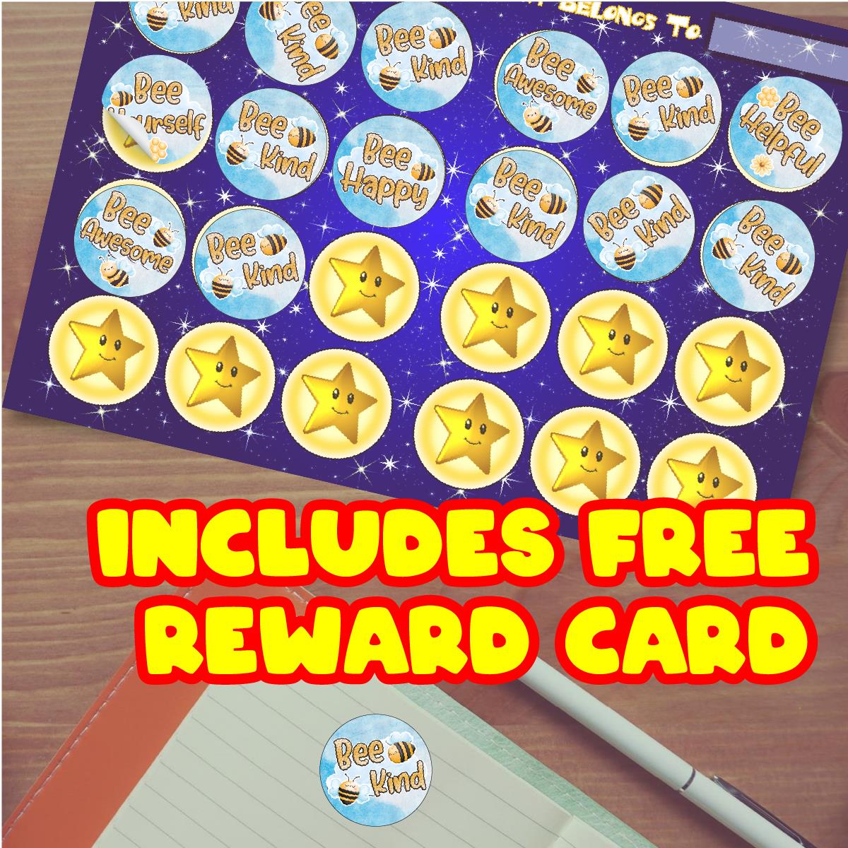144 Bee Affirmations Reward Stickers 30mm Positivity Reward Stickers for Teachers or Parents