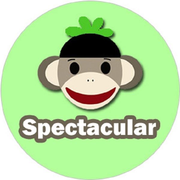 144 Super Sock Monkeys 30mm Round Children's Reward Stickers for Teachers or Parents
