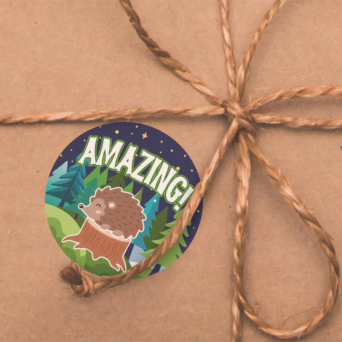 120 Forest Animals Pine Scented Stickers - 30mm Scented Stickers - For Teachers Nursery Parents