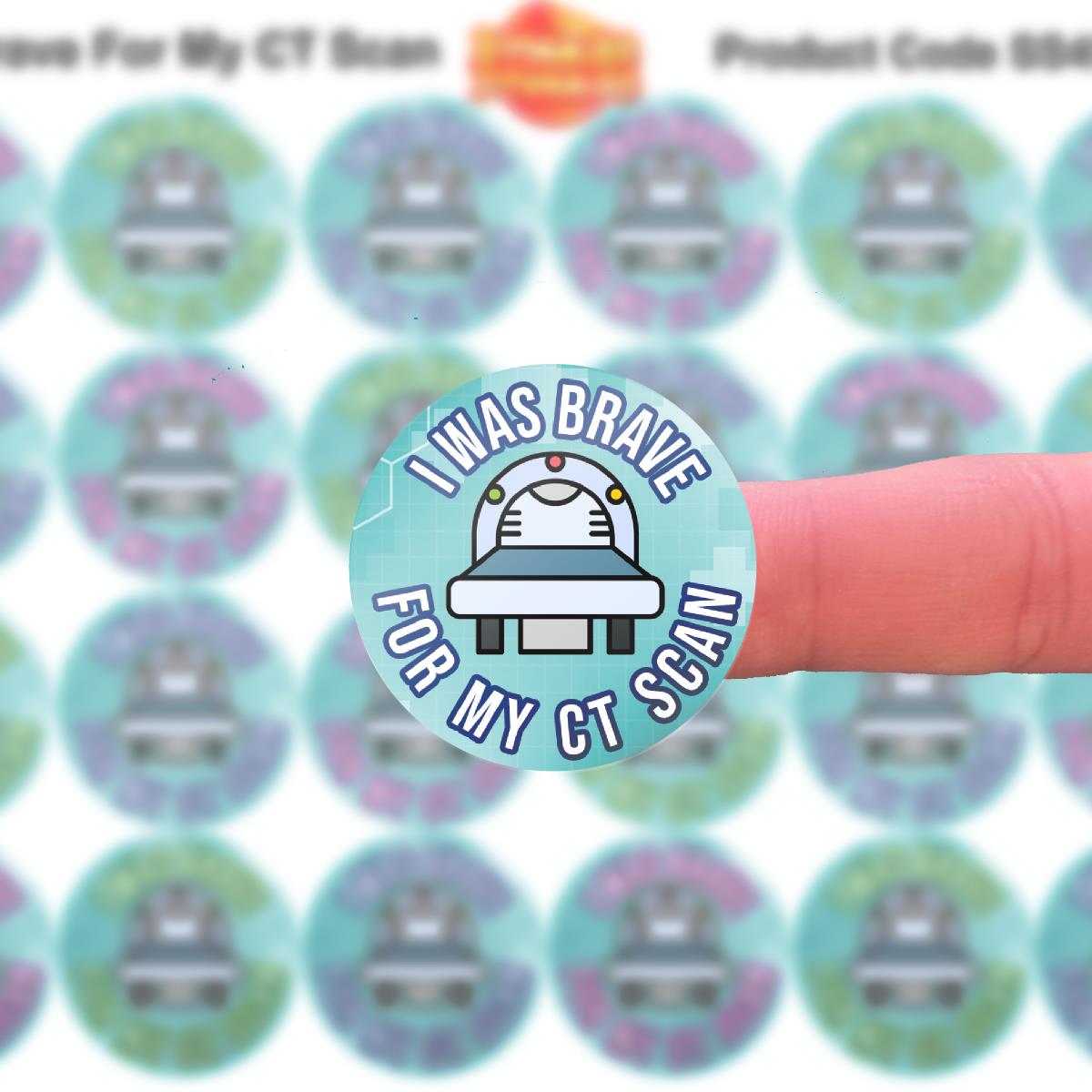 144 I Was Brave For My CT Scan 30mm Reward Stickers for Nurses, Doctors, Radiographers