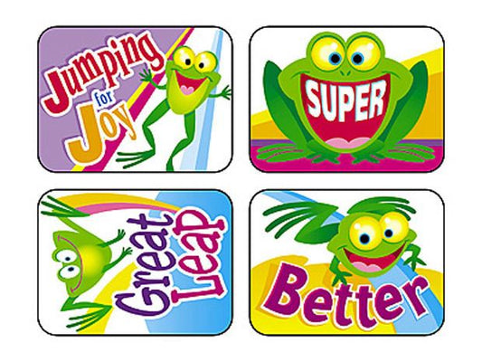 TREND 100 Large Friendly Frogs Applause reward stickers