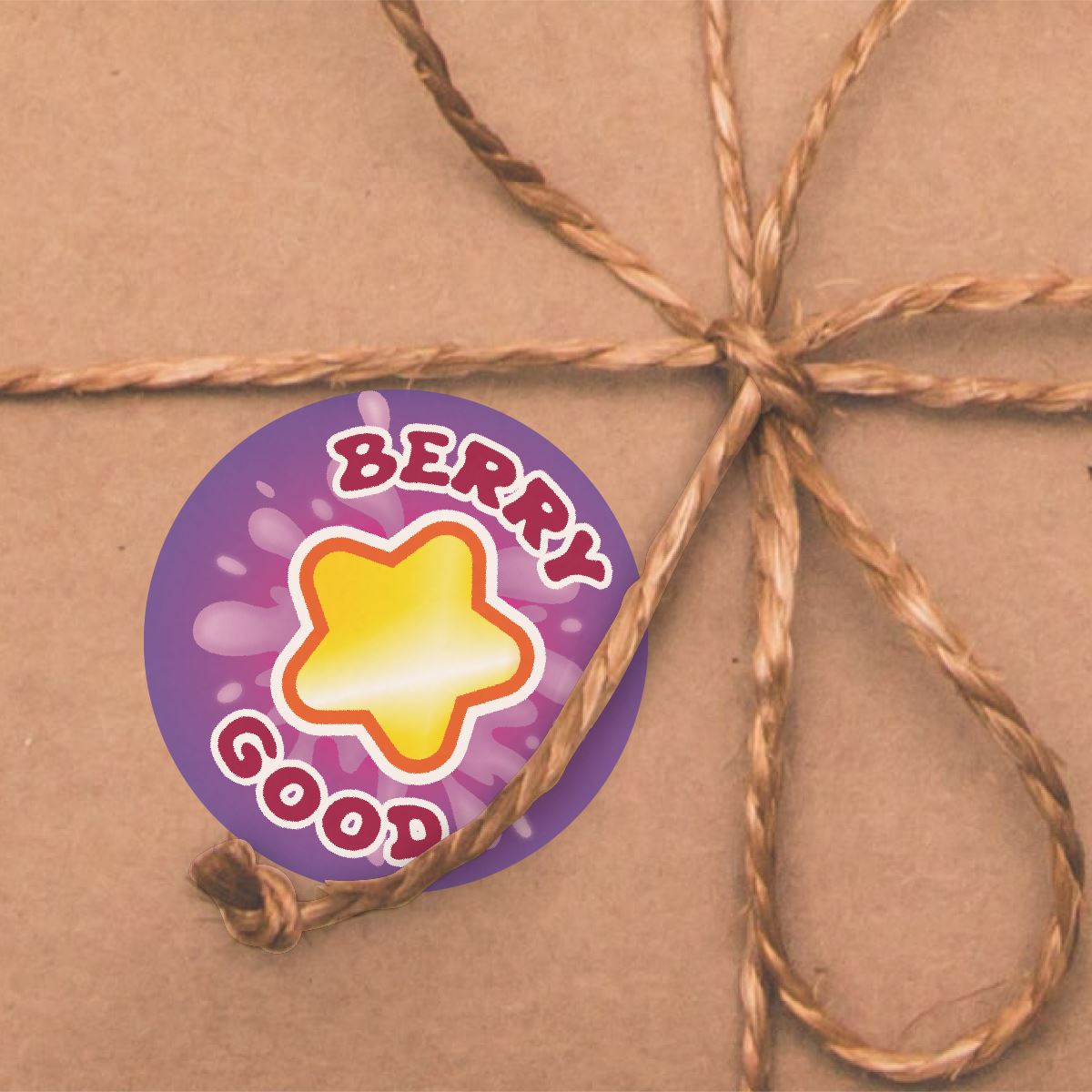 120 Mixed Berry Starburst 30mm Scented Reward Stickers for Teachers, Parents and Party Bags