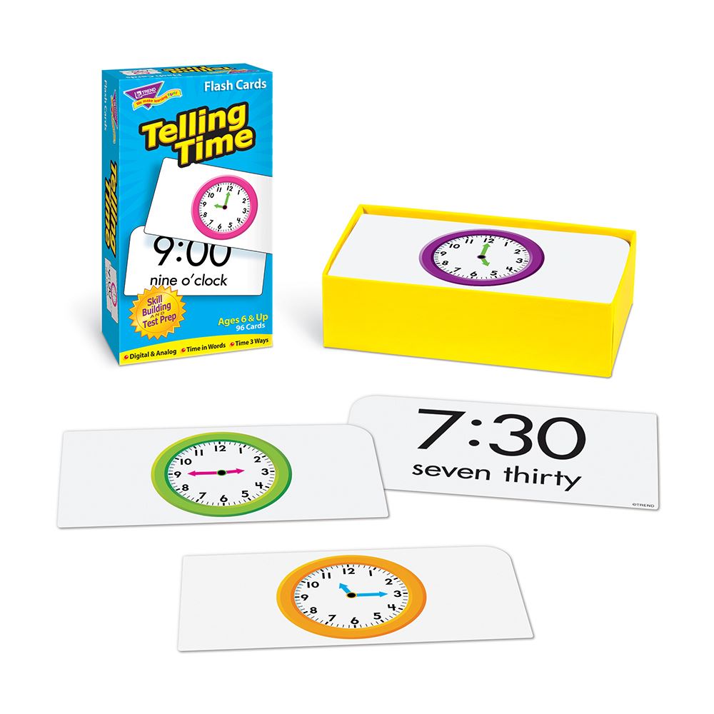 Telling Time Skill Drill Educational Flash Cards