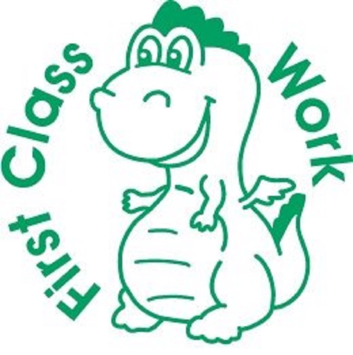 First Class Work - Self inking teacher reward xstamper xclamations stamp