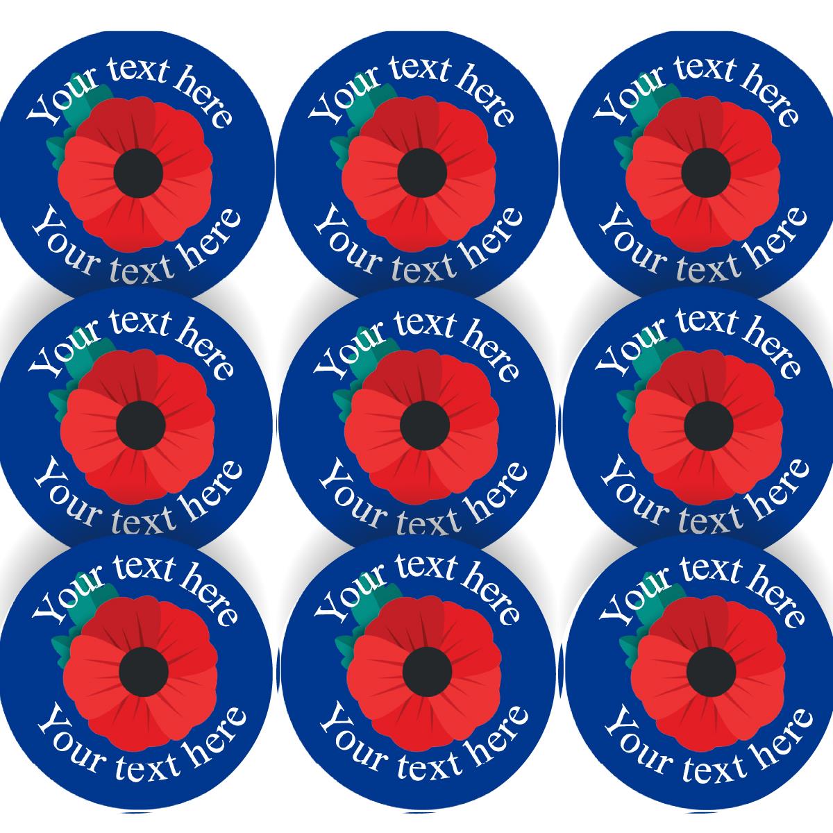 144 Personalised 30mm Poppy Reward Stickers for School Teachers, Parents and Nursery