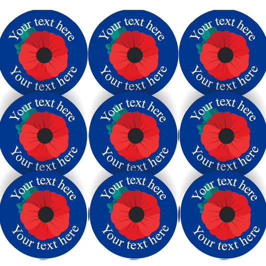 144 Personalised 30mm Poppy Reward Stickers for School Teachers, Parents and Nursery