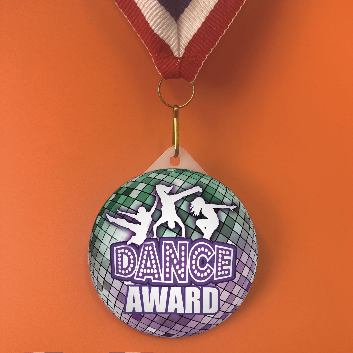 Dance Award Large 55mm Plastic Medal  FREE Ribbon and Certificate
