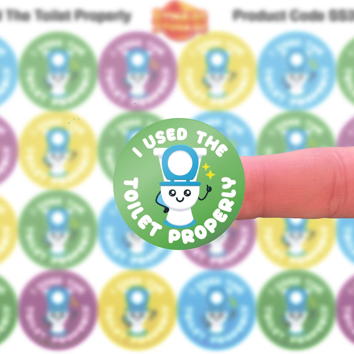 144 I used the toilet properly 30mm Potty Training Reward Stickers for Teachers or Parents