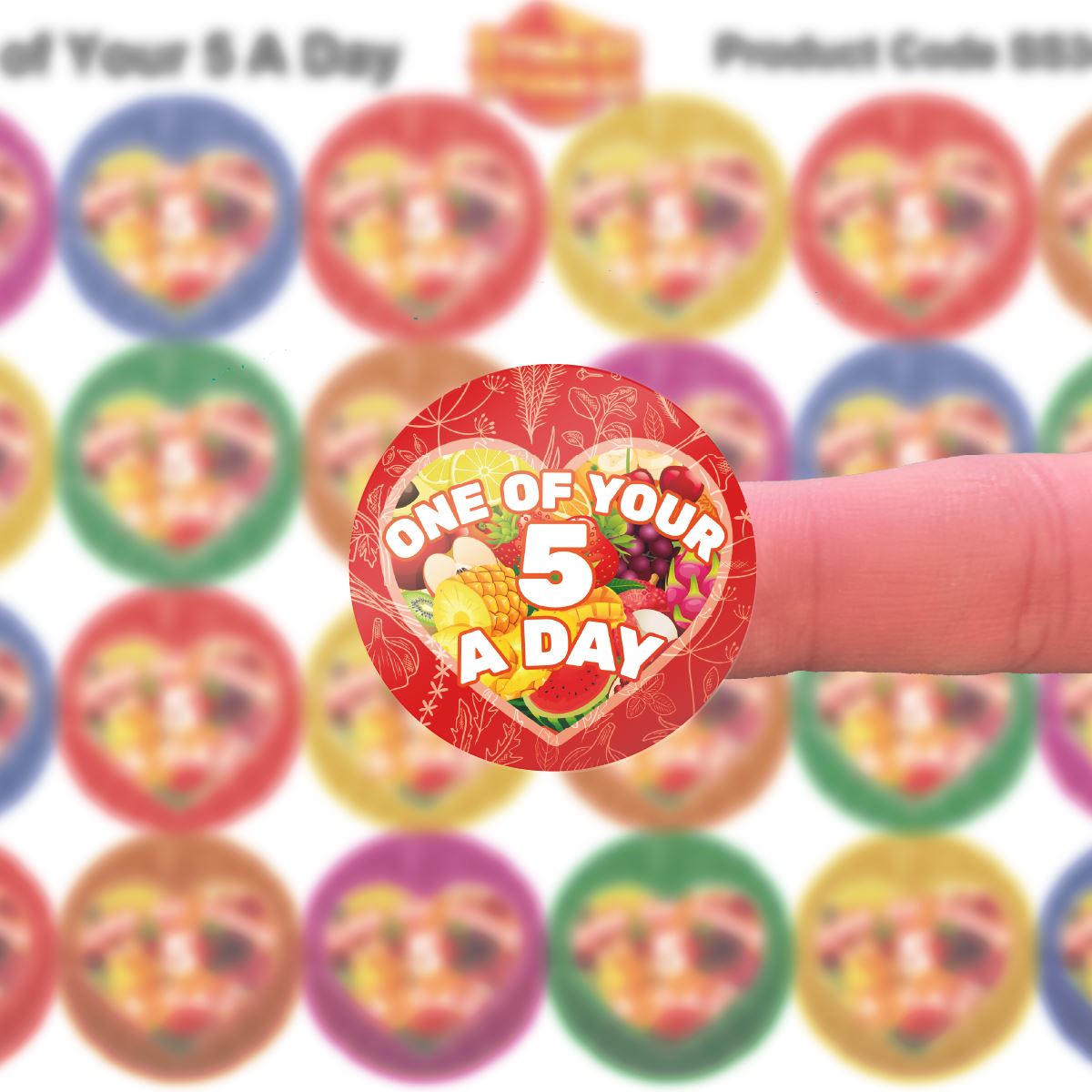 144 One Of Your 5 A Day - 30mm - Glossy Reward Stickers for Teachers & Parents