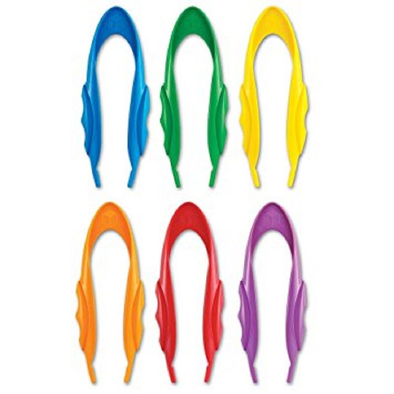 Learning Resources  -  6 x Easy Grip Childrens Jumbo Tweezers