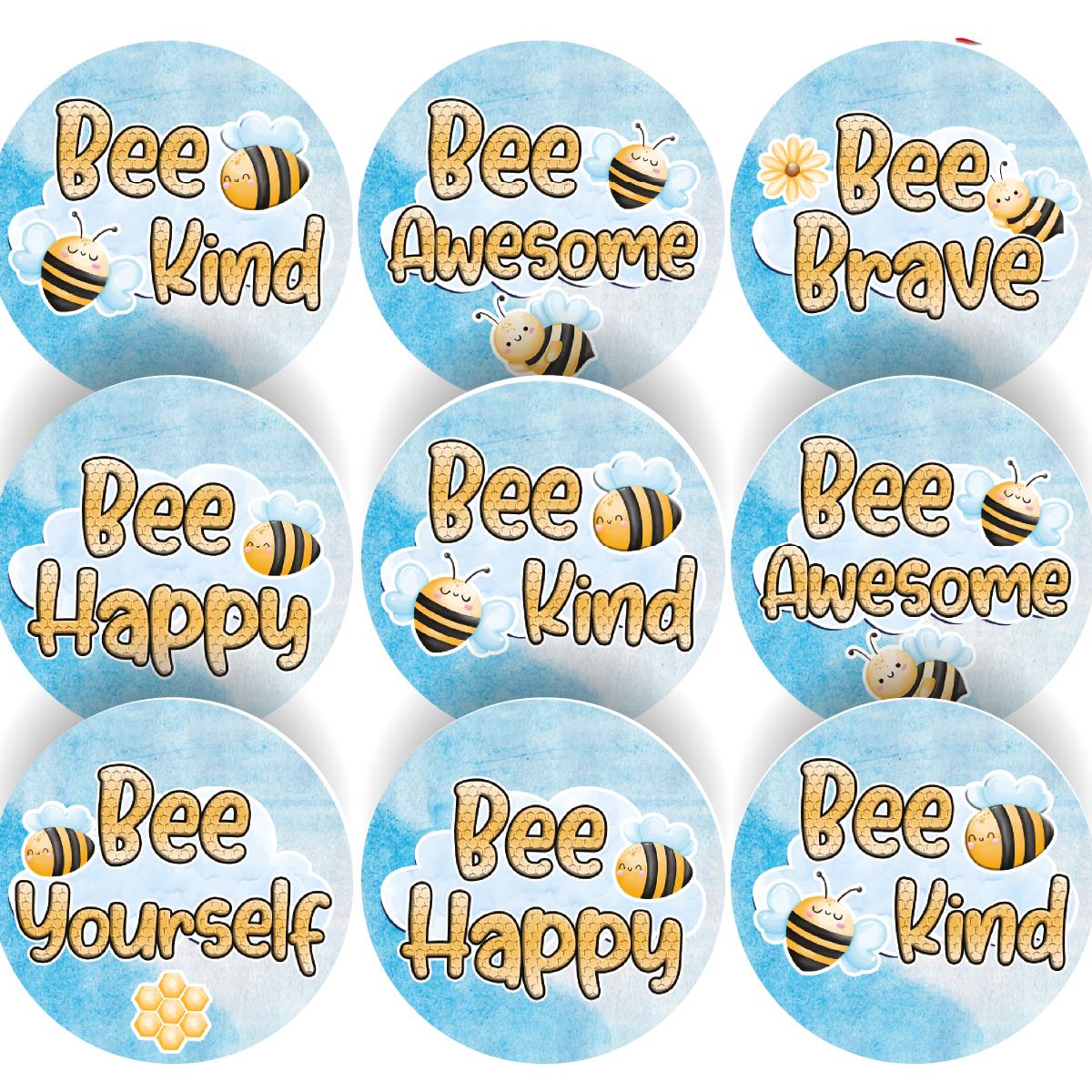 144 Bee Affirmations Reward Stickers 30mm Positivity Reward Stickers for Teachers or Parents