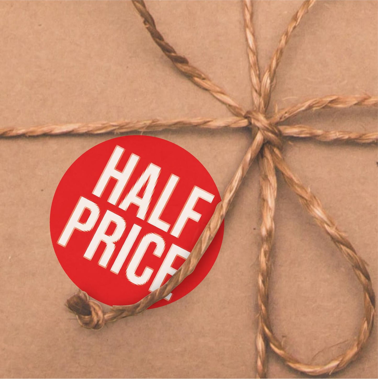 144 Half Price 30mm Glossy Stickers Product Gift Packaging Seal Labels