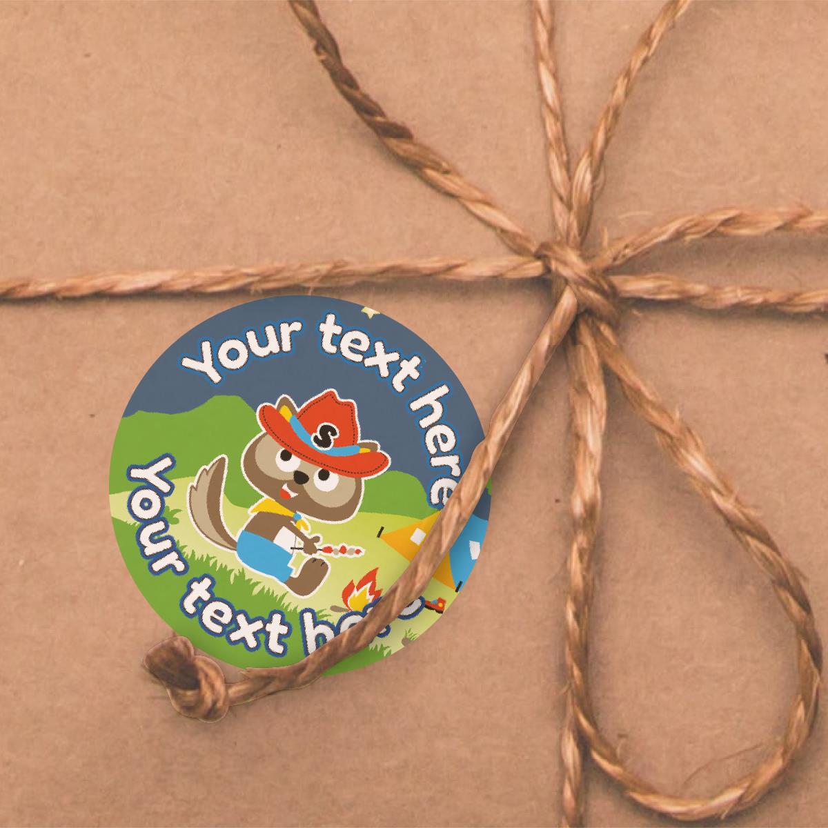 144 Personalised Camp Beavers 30mm Forest School Scout Reward Stickers for School Teachers, Parents and Nursery