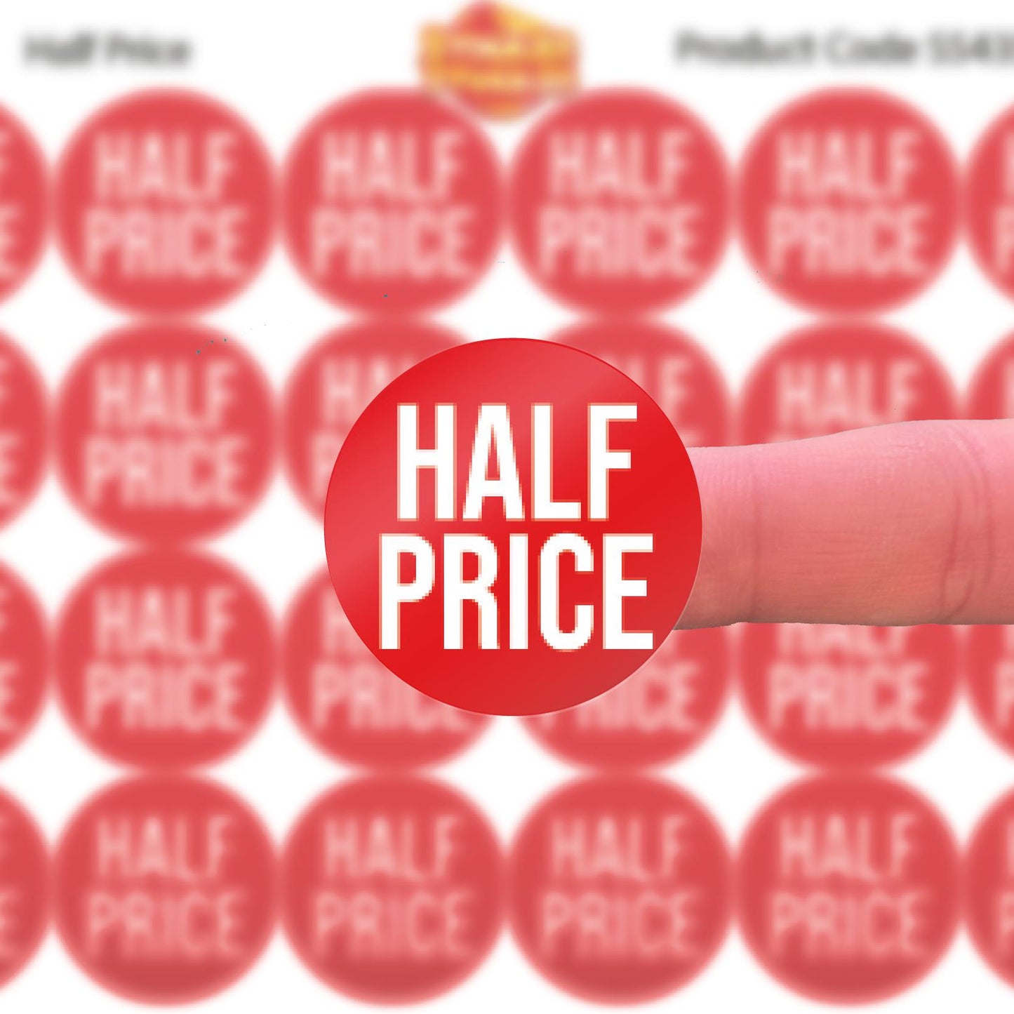 144 Half Price 30mm Glossy Stickers Product Gift Packaging Seal Labels