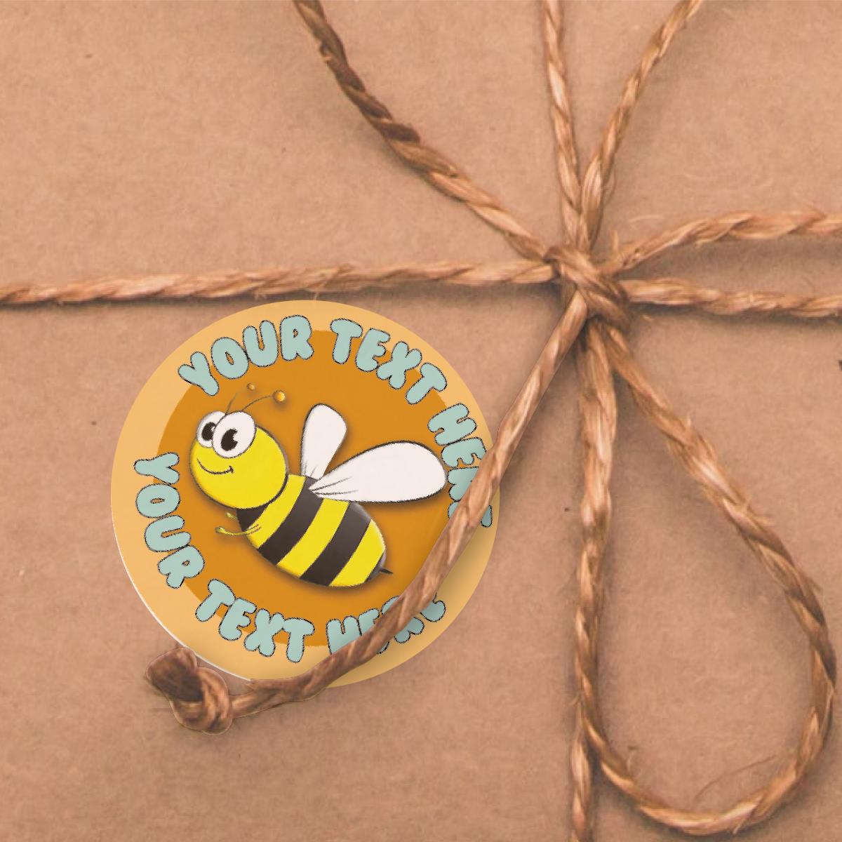 144 Personalised Colourful Bee 30mm Reward Stickers for School Teachers, Parents and Nursery