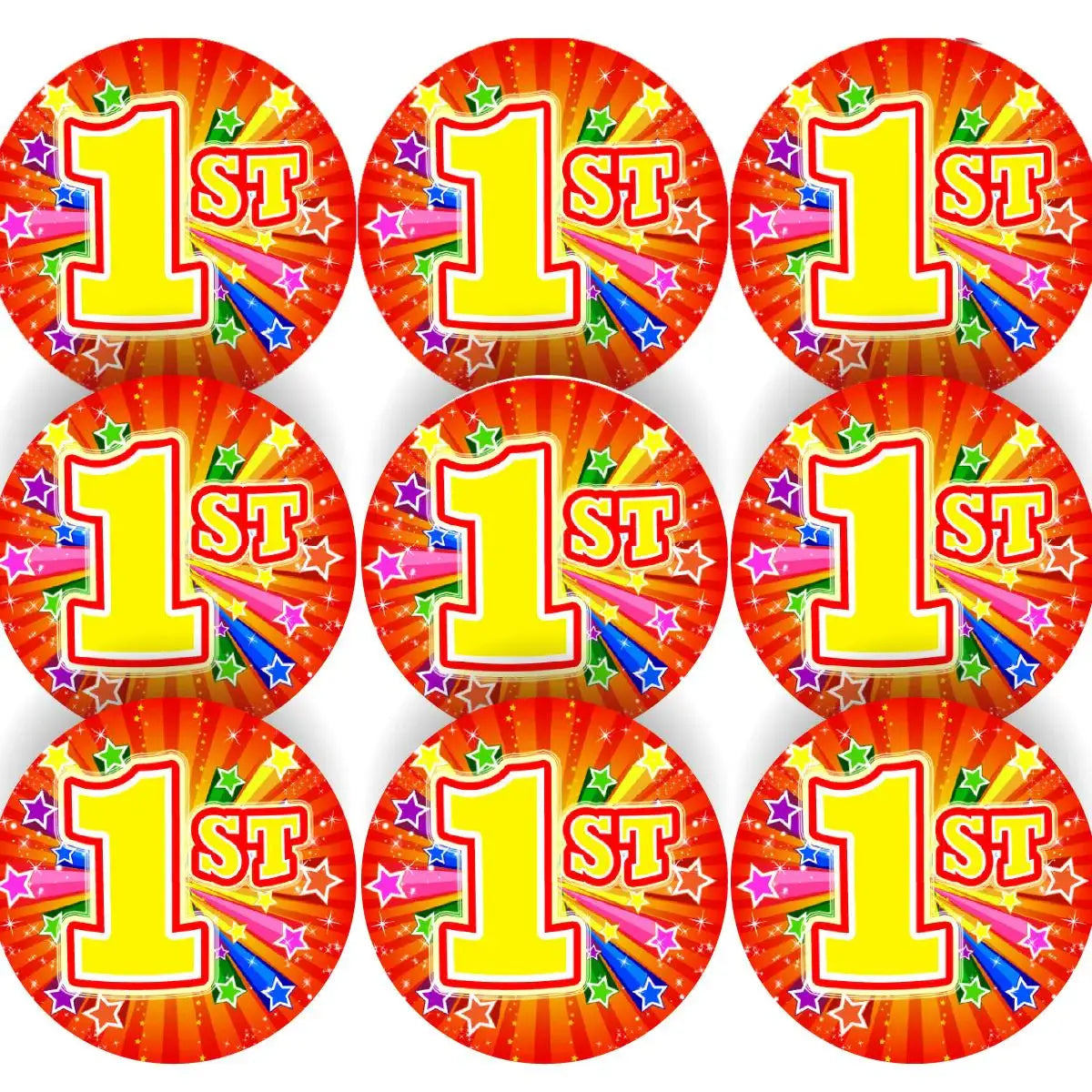First Place Racing Sticker 144 Sports Day 1st place Themed Teacher Reward Stickers - Large ...
