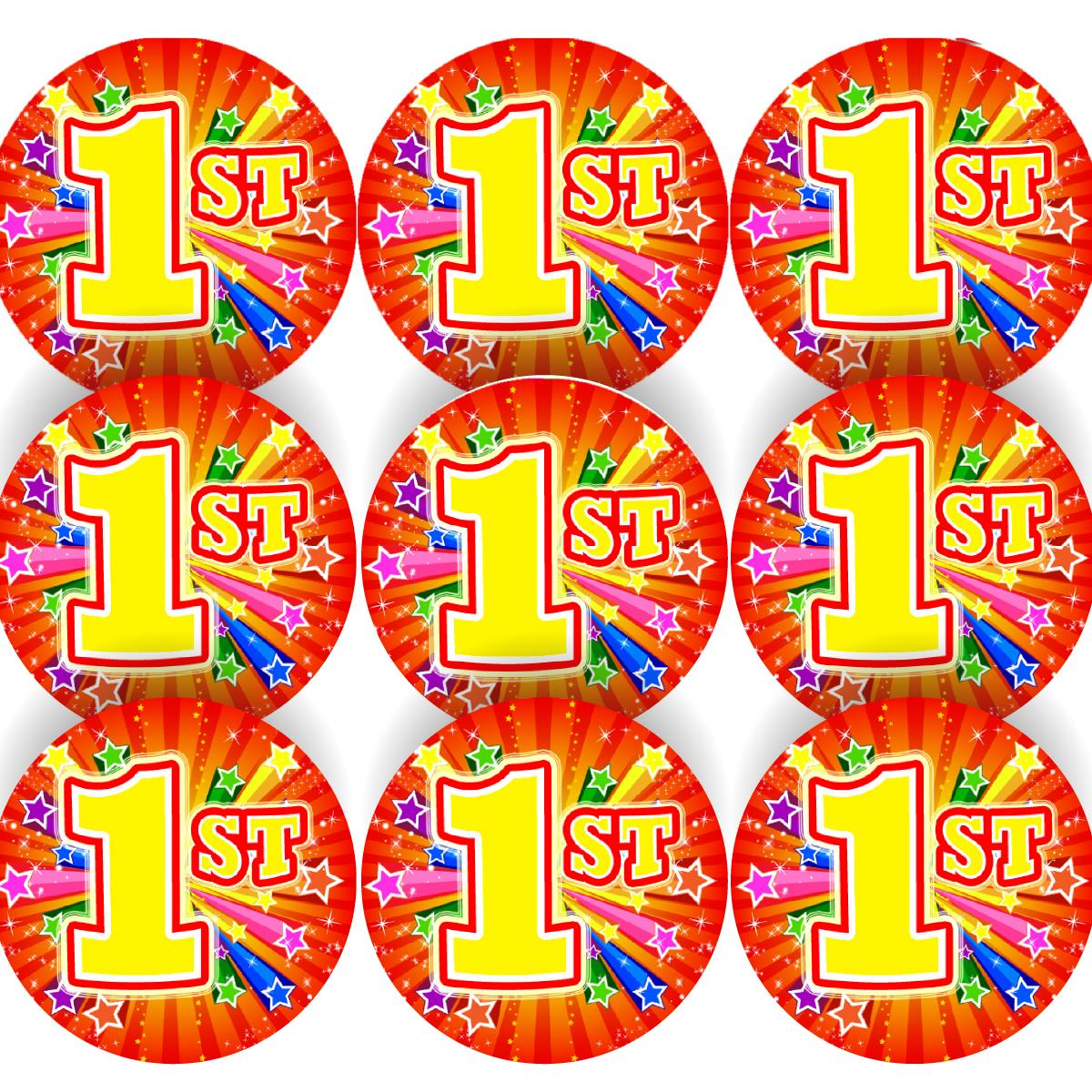 144 1st place Sports Day Star 30mm Reward Stickers for Teachers, Parents and Schools