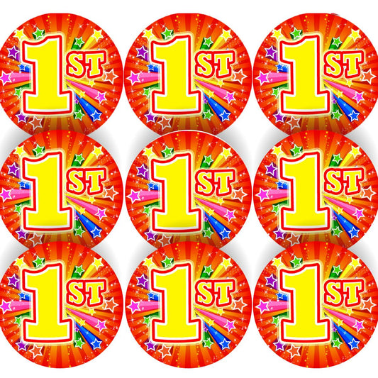 144 1st place Sports Day Star 30mm Reward Stickers for Teachers, Parents and Schools