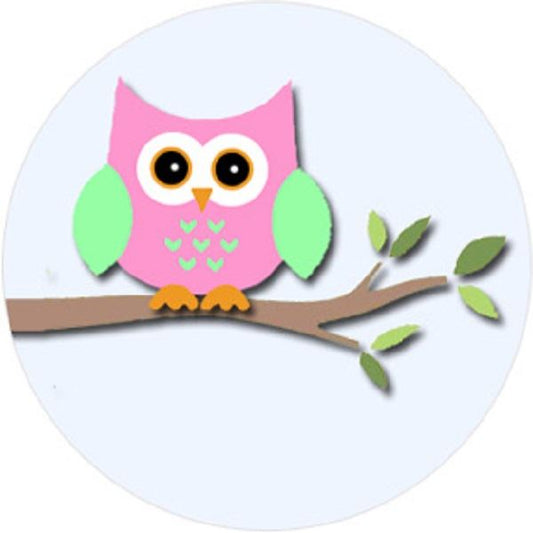 144 Owl Branch 30mm Round Children's Reward Stickers for Teachers, Parents and Party Bags