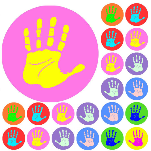 900 Mini Hi-Five Hands 10mm Spot Reward Stickers for Teachers and Planner Charts