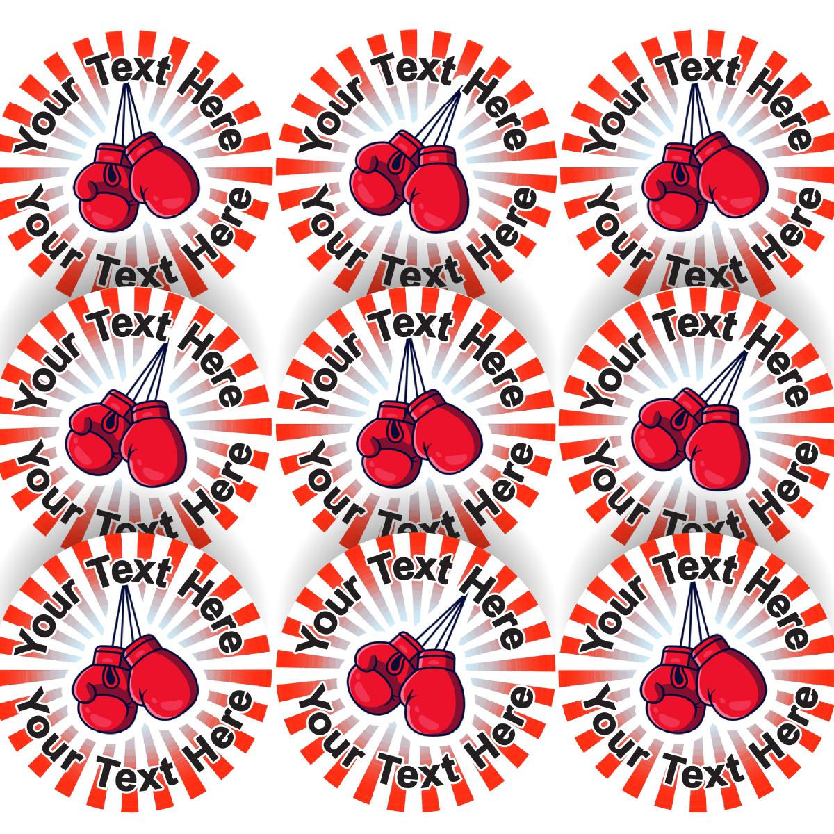 144 Boxing Personalised 30mm Stickers - Rewards for teachers, schools, parents, boxing academies