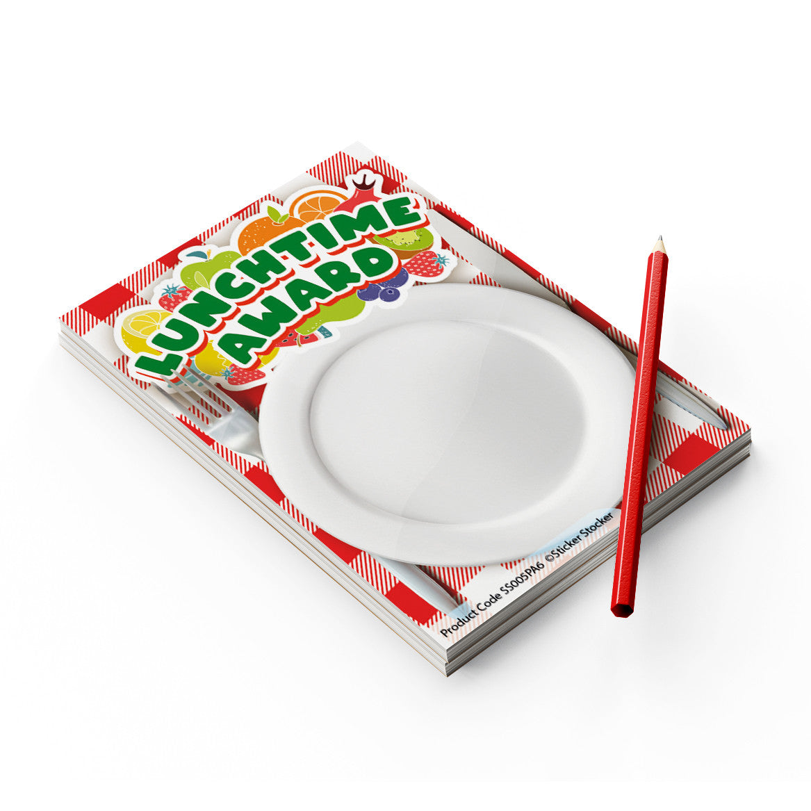 Sticker Stocker - A6 Praise Note Pad 100 Sheet Incentive Chart Rewards - Lunchtime Award