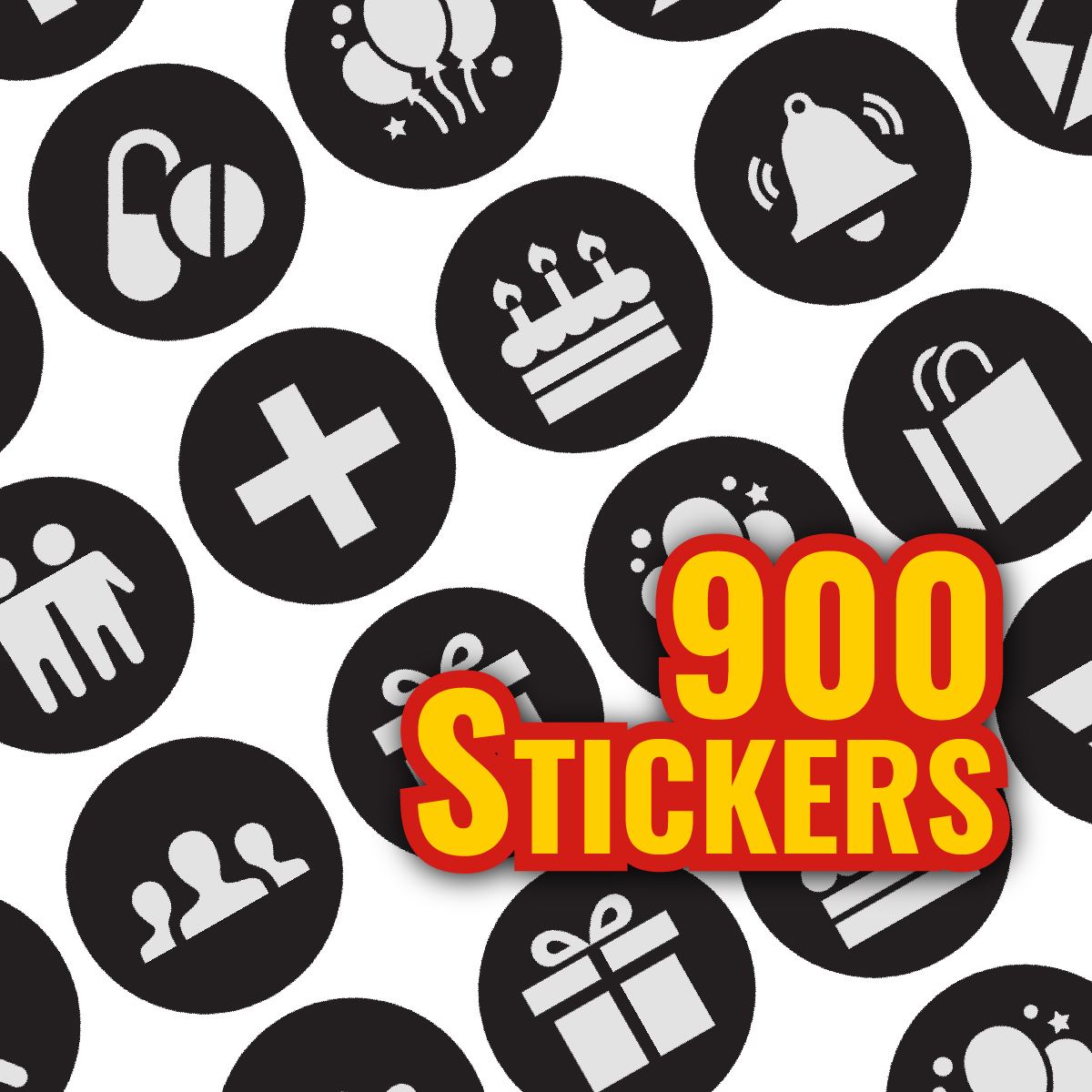 900 Black Mini Planner Dots 10mm Everyday Motivational Spot Diary Stickers