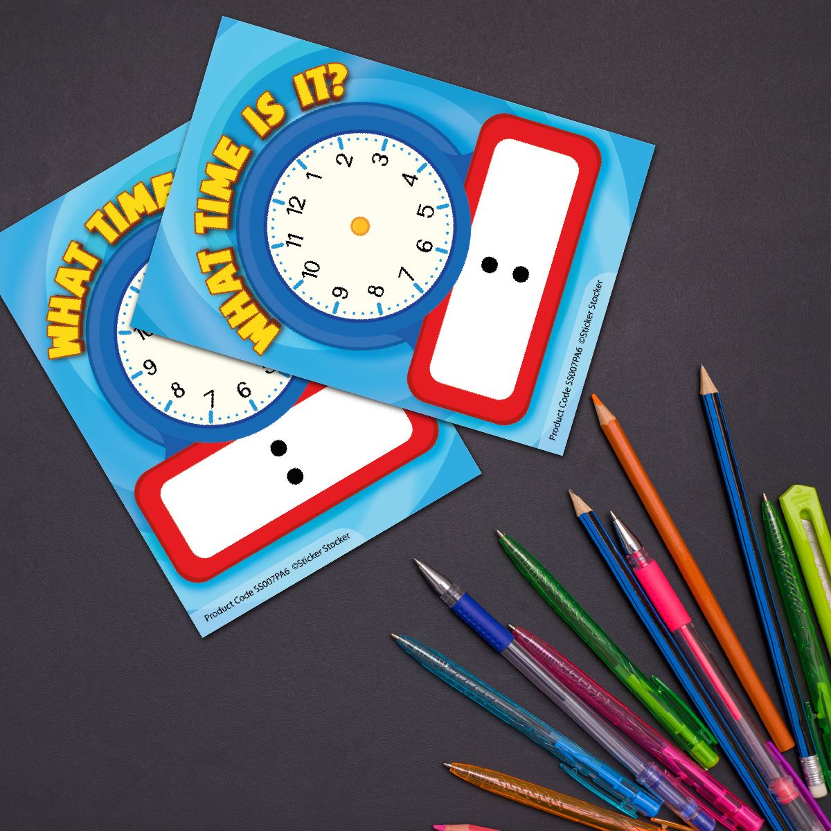 A6 Telling the Time Blank Clock Note Pad 100 Sheet Incentive Chart Rewards