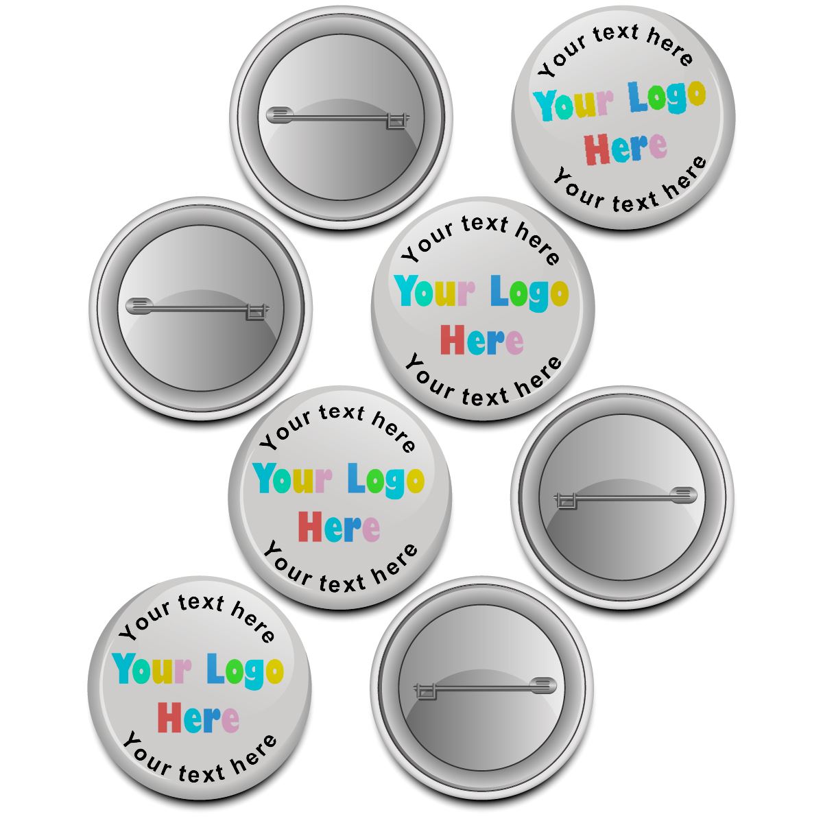 16 x Fully Personalised Badge 38mm (Pack of 16 Pin Badges - 38mm)