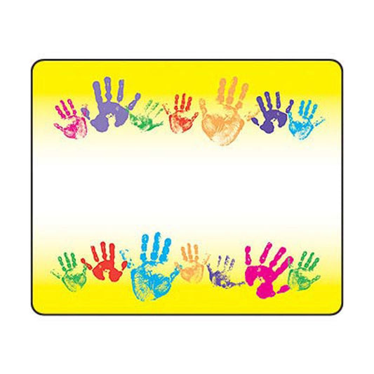 36 TREND Rainbow Handprints Name Tag Sticker Labels