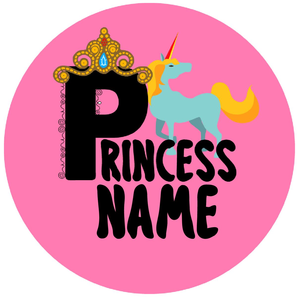 144 Personalised Princess Party 30mm Reward Stickers for School Teachers, Parents and Nursery