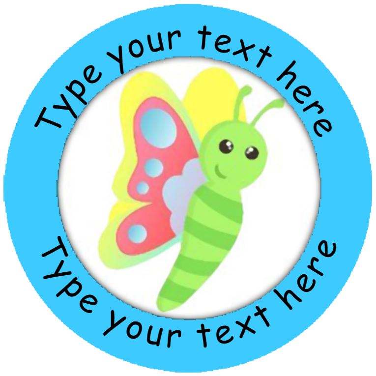 144 Personalised Summer Bugs 30mm Reward Stickers for School Teachers, Parents and Nursery