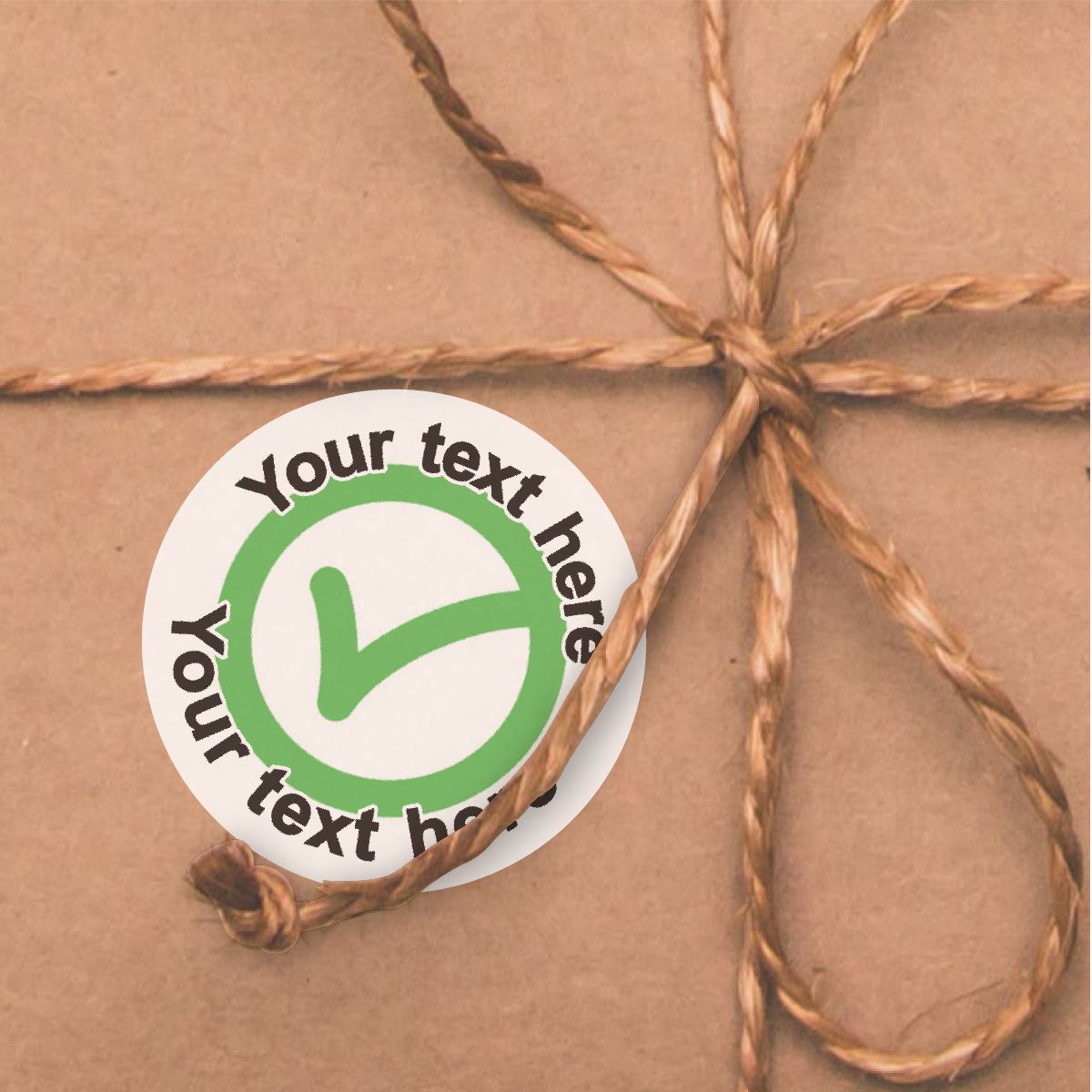144 Personalised Green Tick 30mm Reward Stickers for School Teachers, Parents and Nursery